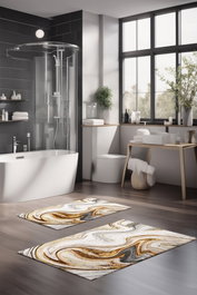 Mijölnir Juego de Alfombrillas de Baño CT-5046 Multicolor